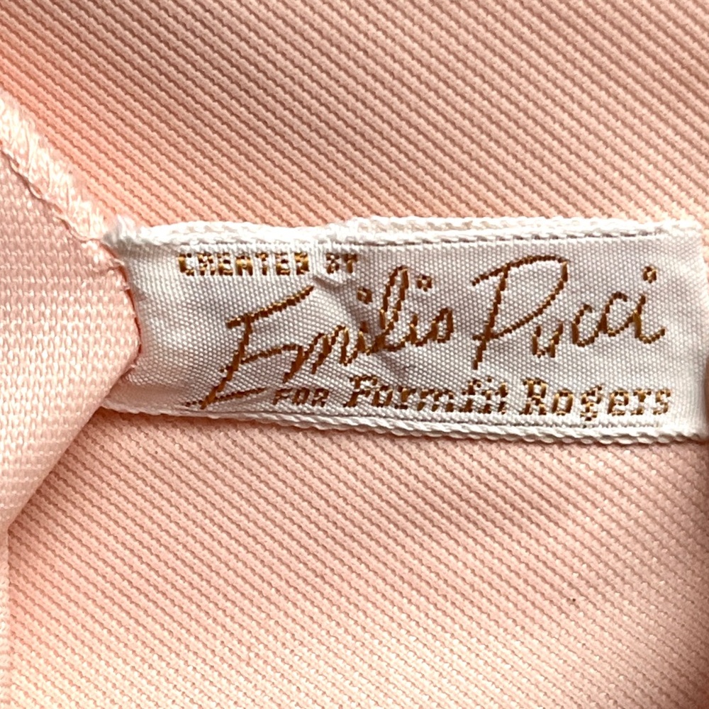 Emilio PUCCI Slip Pale Pink Vintage Negligee 1960s Formfit Rogers Lingerie - Picture 4 of 11